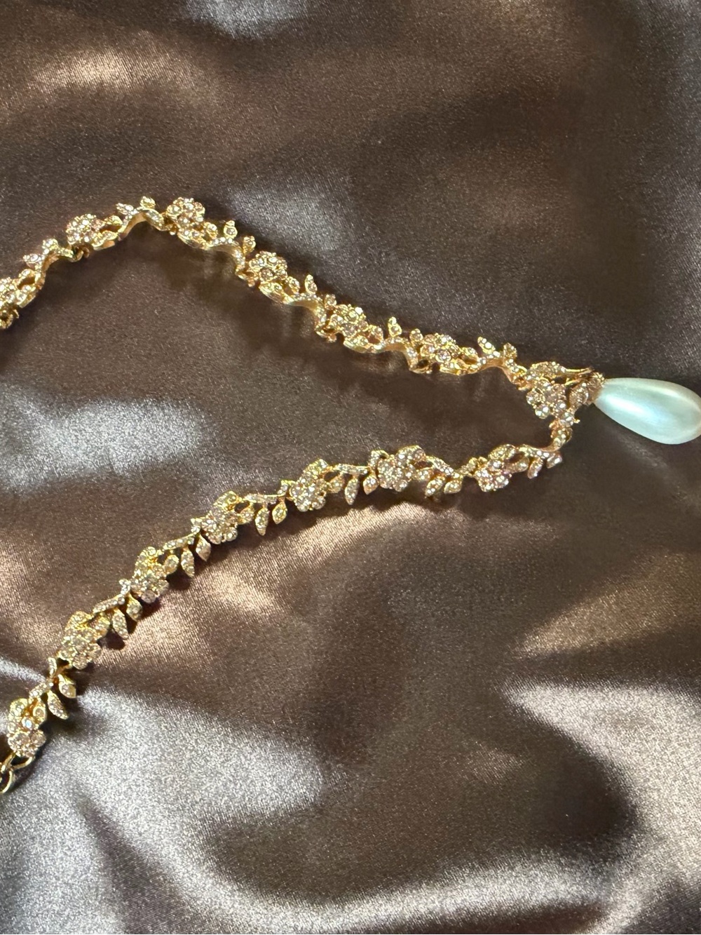 Oscar de la renta RoseGold-Tone Pearl Drop Statement Necklace - Picture 3 of 8